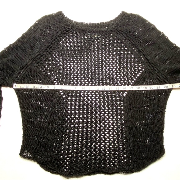 ZADIG & VOLTAIRE Black Linen Crochet Knit Sweater - Picture 11 of 16